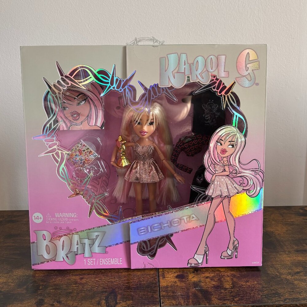 Bratz Karol G Bichota Doll - Pink Glitter Dress